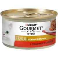 Консервы Gourmet Gold Нежные биточки для кошек (Говядина с томатами) - 85 г в Алматы и в Казахстане за 630 ₸