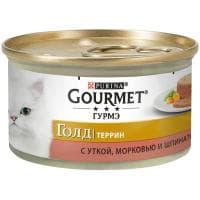 Паштет Gourmet Gold для кошек (Утка, Морковь, Шпинат) - 85 гр в Алматы и в Казахстане за 630 ₸
