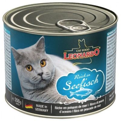 Консервы Bewital Leonardo Ocean Fish для взрослых кошек (Океаническая рыба) - 200 г в Алматы и в Казахстане за 1 460 ₸