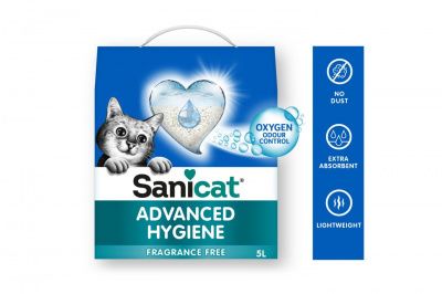Впитывающий наполнитель Sanicat Advanced Hygiene для туалета кошек без запаха - 5 литров в Алматы и в Казахстане за 5 800 ₸