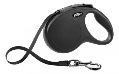 Рулетка поводок Flexi NEW Classic Compact M для собак, черный, 5 м, 25 кг для собак в Алматы и в Казахстане