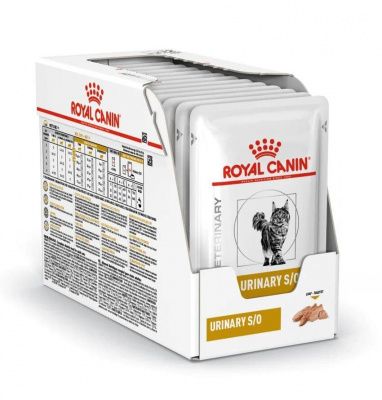 Корм Royal Canin Urinary S/O для лечения и профилактики МКБ и цистита у кошек (Курица) 12 х 85 г в Алматы и в Казахстане за 10 800 ₸