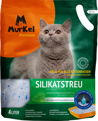 Впитывающий наполнитель Murkel для туалета кошек (Луговые травы) - 4 л в Алматы и в Казахстане за 3 600 ₸