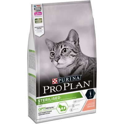 Корм Pro Plan Sterilised для стерилизованных кошек и кастрированных котов лосось -  1.5 кг в Алматы и в Казахстане за 11 860 ₸