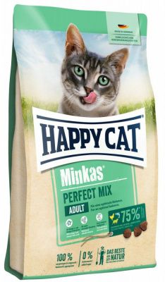 Корм для кошек Happy Cat Minkas Perfect Mix, для кошек, с мясом птицы, изысканным ягненком и рыбой, 10 кг в Алматы и в Казахстане за 28 500 ₸