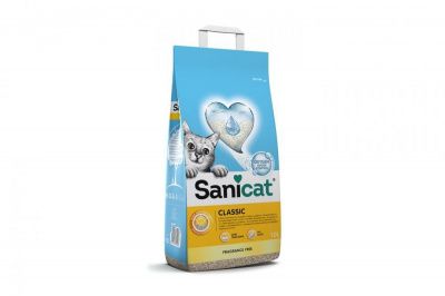 Впитывающий наполнитель Sanicat Classic Fragrance Free для туалета кошек без запаха - 10 литров в Алматы и в Казахстане за 4 680 ₸