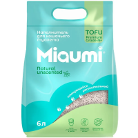 Натуральный комкующийся наполнитель для кошачьего туалета Miaumi Tofu Natural Unscented - 6 л в Алматы и в Казахстане за 3 850 ₸