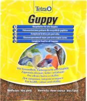 Корм Tetra Guppy Flakes для гуппи и живородящих рыб, хлопья - 12 г в Алматы и в Казахстане за 770 ₸