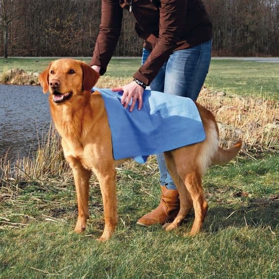 Голубое супервпитывающее полотенце для животных - 66 × 43 см за собакой в Алматы и в Казахстане