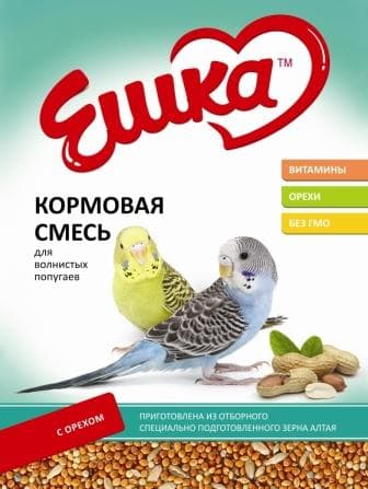 Кормовая смесь для волнистых попугаев с орехом - 500 гр в Алматы и в Казахстане за 790 ₸
