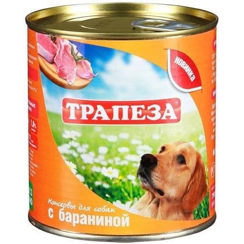 Консерва Трапеза для собак (Баранина) - 750 г в Алматы и в Казахстане за 1 510 ₸