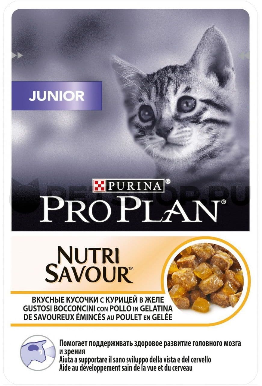 Корм Pro Plan Junior для котят (Курица в желе) - 85 г в Алматы и в Казахстане за 460 ₸