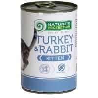 Консервы Nature's Protection Kitten Turkey&Rabbit для котят (Индюк и кролик) - 400 г в Алматы и в Казахстане за 2 130 ₸