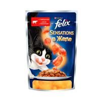 Влажный корм Felix Sensations для кошек (Говядина с томатами) - 85 г в Алматы и в Казахстане за 145 ₸