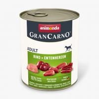 Консервы Gran Carno Original Adult для собак с говядиной и утиными сердечками - 400 гр в Алматы и в Казахстане за 1 810 ₸