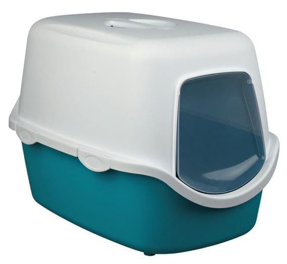 Бирюзово-бежевый пластиковый туалет со съемной крышей, Trixie - 56х40х40 см в Алматы и в Казахстане за 10 700 ₸