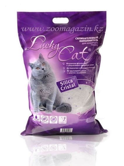 Впитывающий наполнитель Lucky Cat для туалета кошек (Без аромата) - 3.8 л в Алматы и в Казахстане за 3 780 ₸