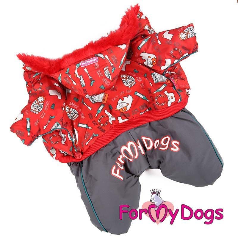 Комбинезон ForMyDogs для мальчиков (Красный) - 21-27 см для собак в Алматы и в Казахстане