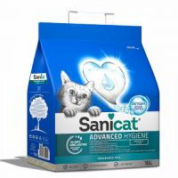 Впитывающий наполнитель Sanicat Advanced Hygiene для туалета кошек, без запаха, 10 литров в Алматы и в Казахстане за 9 580 ₸