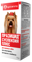 Празицид-суспензия Плюс для взрослых собак, Apicenna - 10 мл в Алматы и в Казахстане за 1 380 ₸