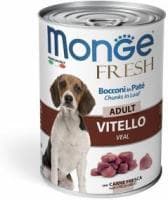 Консервы Monge Fresh Chunks для взролых собак (Телятина) - 400 г в Алматы и в Казахстане за 1 420 ₸