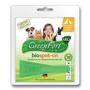 Green Fort  Neo БиоКапли от блох для кошек и собак до 10 кг в Алматы и в Казахстане за 1 400 ₸
