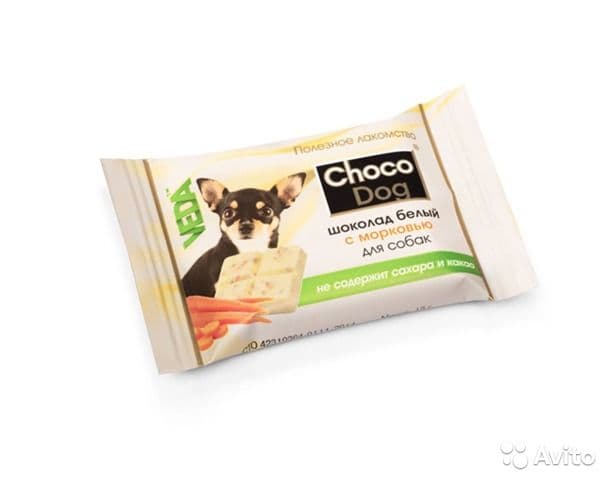 Лакомство Veda Choco Dog молочный шоколад для собак с морковью - 15 гр в Алматы и в Казахстане за 310 ₸