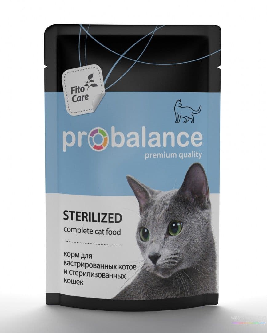 Влажный корм ProBalance Sterilized для кастрированных котов и стерилизованных кошек - 100 гр в Алматы и в Казахстане за 270 ₸