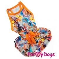 Платье с бантом ForMyDogs для собак (Оранжевый) - 14 р для собак в Алматы и в Казахстане