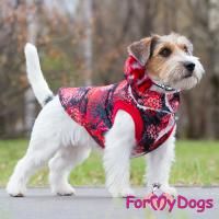 Куртка ForMyDogs "Бабочки" для собак (Черно-красный) - 16 р для собак в Алматы и в Казахстане