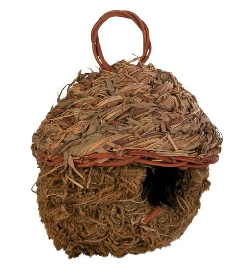 Плетеное гнездо для птиц из травы - 11 см в Алматы и в Казахстане за 2 350 ₸
