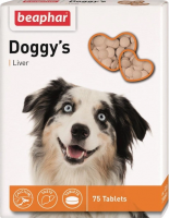 Лакомство Doggy’s + Liver со вкусом печени для собак - 75 таблеток в Алматы и в Казахстане за 1 790 ₸