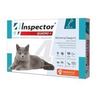 Inspector Quadro K паразитоцид для кошек 4 - 8 кг - 1 пипетка в Алматы и в Казахстане за 3 000 ₸