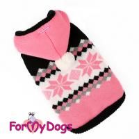 Куртка вязаная ForMyDogs для собак (Черно-розовый) - 16-18 р для собак в Алматы и в Казахстане
