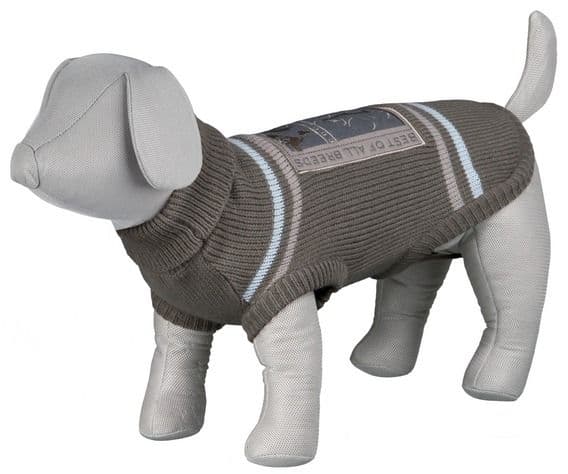 Пуловер Trixie Best of all Breeds для собак (Серо-коричневый) - ХS - 44-33 см для собак в Алматы и в Казахстане