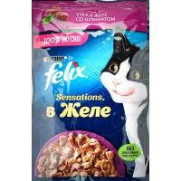 Влажный корм Felix Sensations для кошек утка со шпинатом - 75 гр в Алматы и в Казахстане за 220 ₸