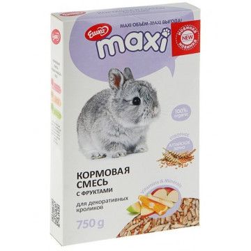 Кормовая смесь Ешка MAXI для декоративных кроликов с фруктами - 750 гр в Алматы и в Казахстане за 1 330 ₸