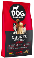 Корм для собак Happy Dog Dogs Favorite Chunks with tasty BEEF, для собак всех пород, говядина 15 кг в Алматы и в Казахстане за 27 750 ₸