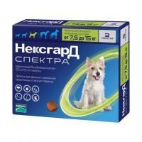 Таблетки Merial NexGard Spectra для собак против блох, клещей и гельминтов, 7,5-15 кг в Алматы и в Казахстане за 6 440 ₸