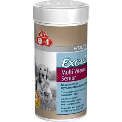 Мультивитамины для пожилых собак 8 in 1 Excel Multi Vitamin for Senior - 70 табл. в Алматы и в Казахстане за 9 150 ₸