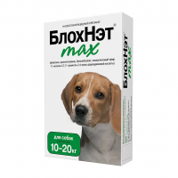 Капли на холку БлохНэт max для собак от 10 до 20 кг против блох, клещей и комаров - 2 мл в Алматы и в Казахстане за 1 950 ₸