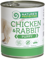 Консервы Nature's Protection Puppy для щенков (Курица и кролик) - 400 г в Алматы и в Казахстане за 1 900 ₸