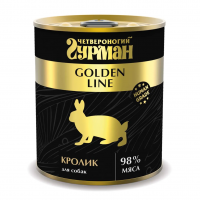 Влажный корм Гурман Golden line для собак кролик в желе - 340 гр в Алматы и в Казахстане за 2 500 ₸