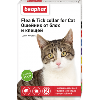 Ошейник Flea&Tick от блох и клещей для кошек, Beaphar - 35 см в Алматы и в Казахстане за 1 620 ₸