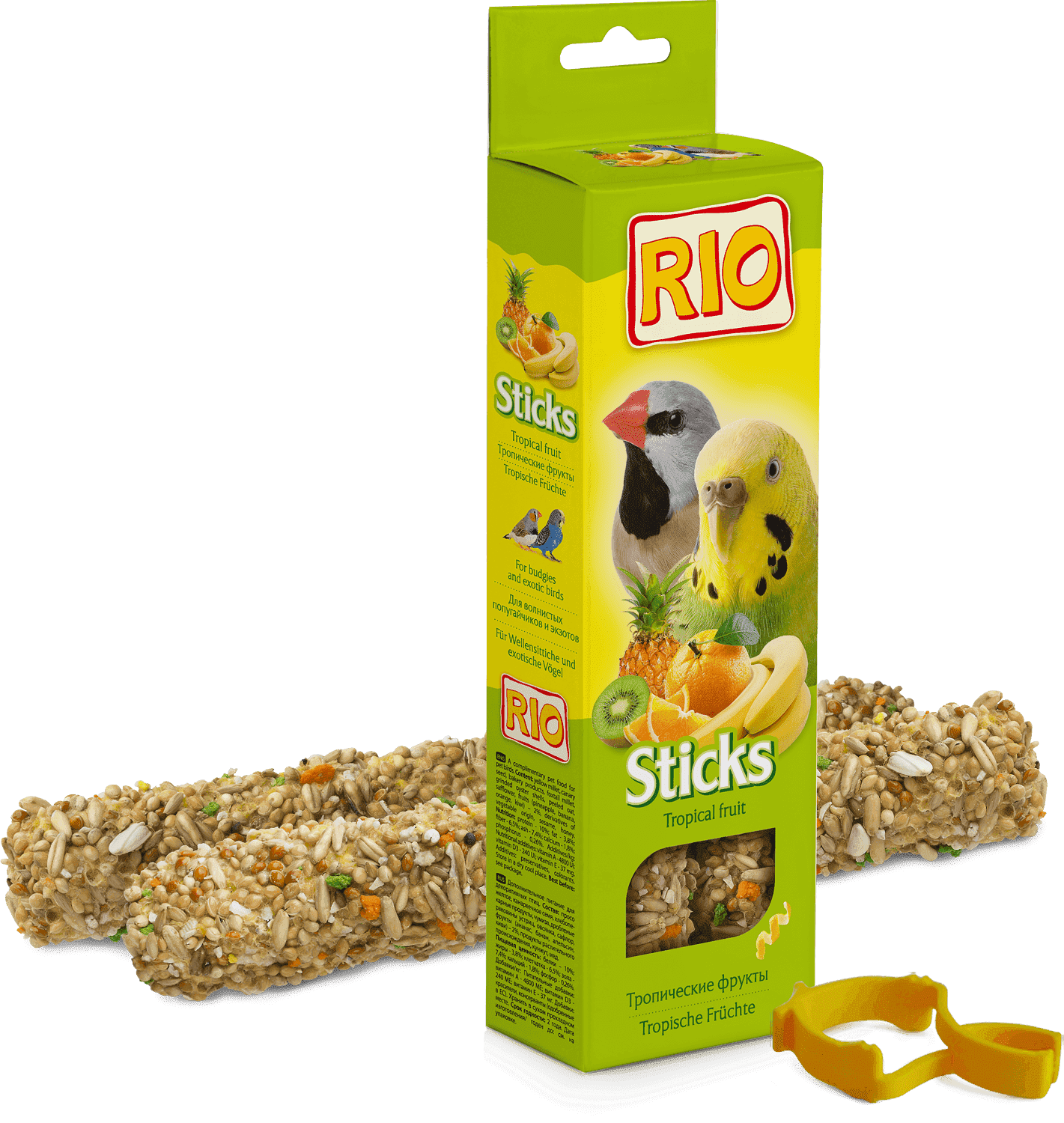 Лакомство для экзотических птиц Палочки, Rio (Тропические фрукты) - 2 шт в Алматы и в Казахстане за 1 760 ₸