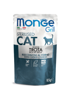 Корм беззерновой Monge Sterilised Grill для стерилизованных кошек (Форель в желе) - 85 г в Алматы и в Казахстане за 850 ₸