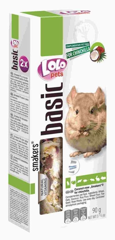 Лакомство для шиншилл с кокосом и лепестками роз, Cocount-Rose Smackers Lolo pets - 90 гр в Алматы и в Казахстане за 1 710 ₸