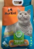 Комкующийся наполнитель Тофу Murkel для кошачьего туалета (Зеленый чай) 12л в Алматы и в Казахстане за 7 350 ₸