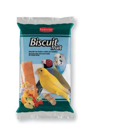 Дополнительный корм Padovan Biscuit Fruit для маленьких птиц, 30 г в Алматы и в Казахстане за 940 ₸