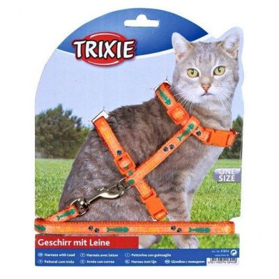 Шлейка-поводок Trixie для кошек и мелких собачек - 22-36 см в Алматы и в Казахстане за 2 910 ₸